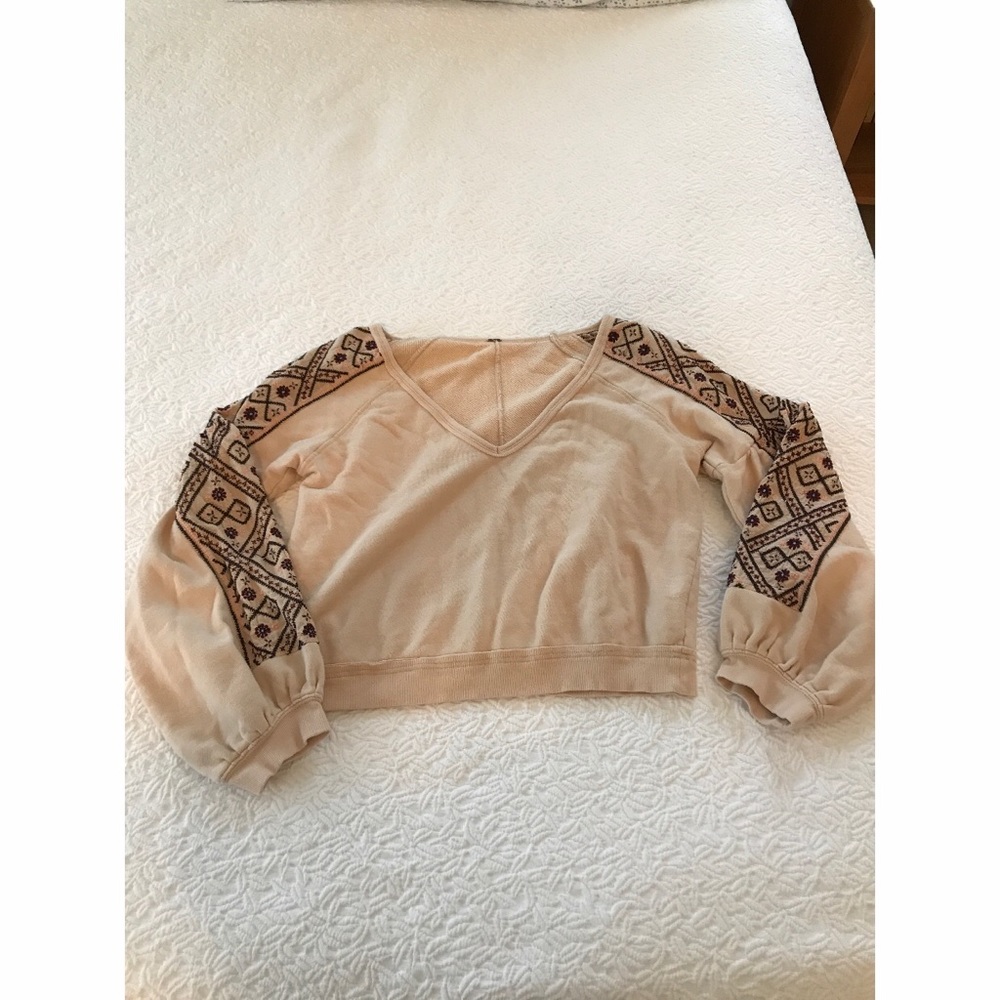 Free people, stitched sweatshirt, size M